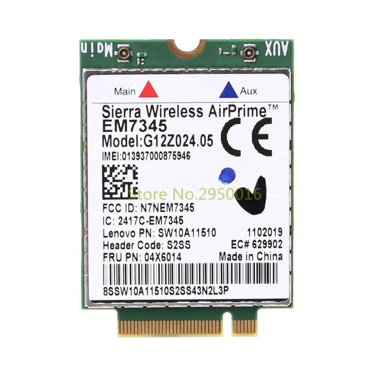 Беспроводная карта EM7345 4G LTE 100 Мбит/с для Lenovo Thinkpad 04X6092 04X6015 04X6014 Sierra WWAN Card C26 |