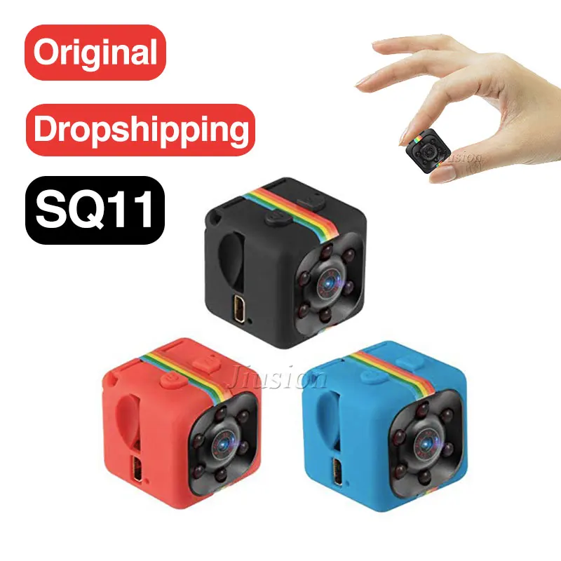 

Original SQ11 Mini Camera 1080P/480P HD Video Audio Recorder Night Vision Secret Micro Cam Small Body Camcorder for Bike Sport