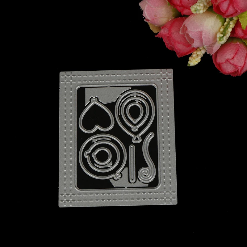 

Spring Balloon With Window Frame Metal Cutting Dies For Scrapbook Album Invitation Home Decoration Embossing Stencils