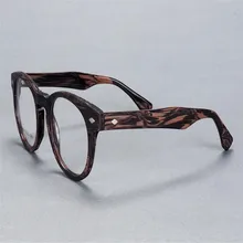 MONGOTEN ретро унисекс Мода полный обод ацетат круглый каркас прогрессивный мульти-фокусные линзы Goggle для дальнозоркости дальние очки для чтения