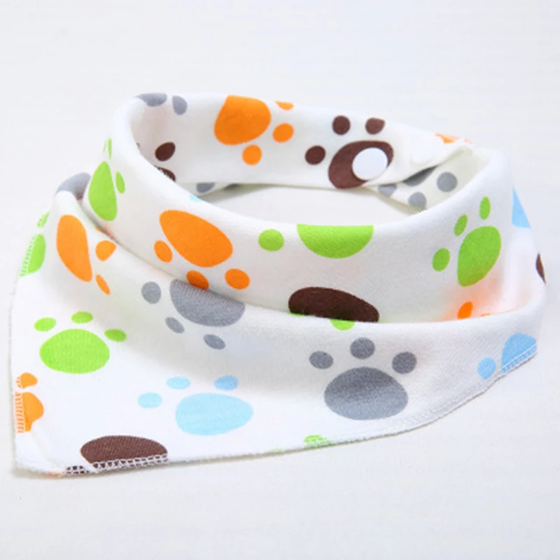 1Pcs Double Layers Cotton Baby Bibs Baby Bandana Bibs Burp Cloths Newborn Triangle Scarf character Animal Towel Stuff babador