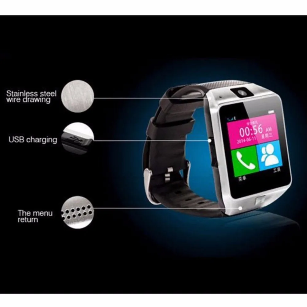 Смарт часы SOONHUA DZ09 с Bluetooth камера спящий монитор для телефона на Android sim картой TF