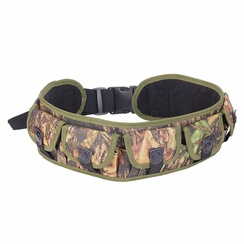

Hunting Military Gun 12 Gauge Bullet Waist Bag 28 Shells Ammo Holder Bandolier Belt Durable Camo Tactical Belt Pouch Shooting