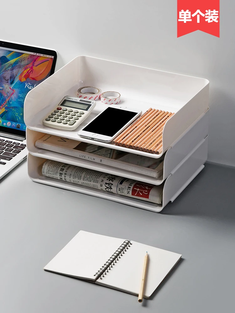 Office Organizer Desk Magazine Holder School Supplies Paper Tray