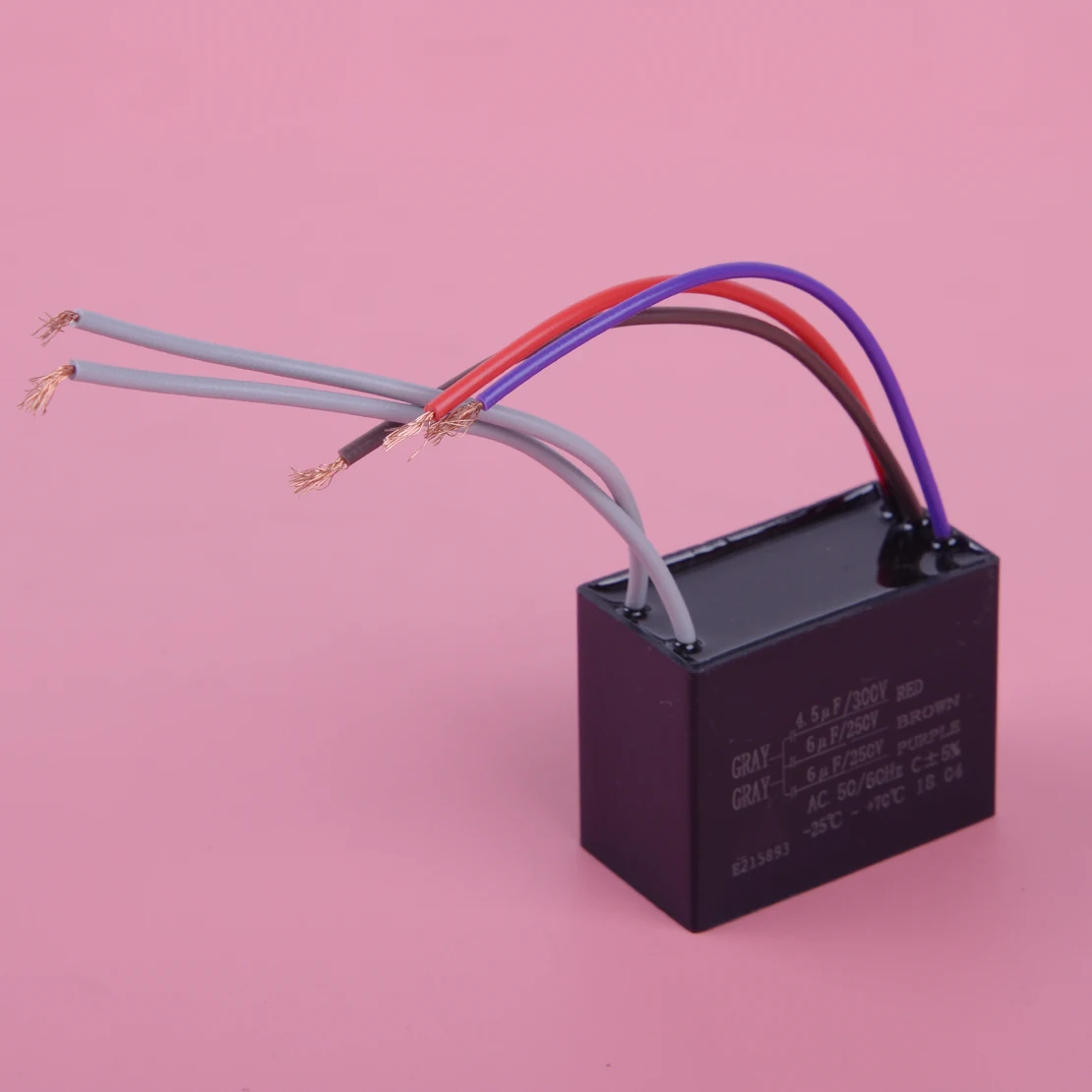 LETAOSK CEILING FAN CAPACITOR CBB61 4 5uf 6uf 6uf 5 WIRE 250 300VAC