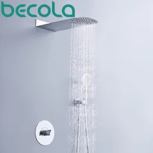 becola настенный душевой набор дизайн хромированный латунный душевой кран Набор B-Y1000
