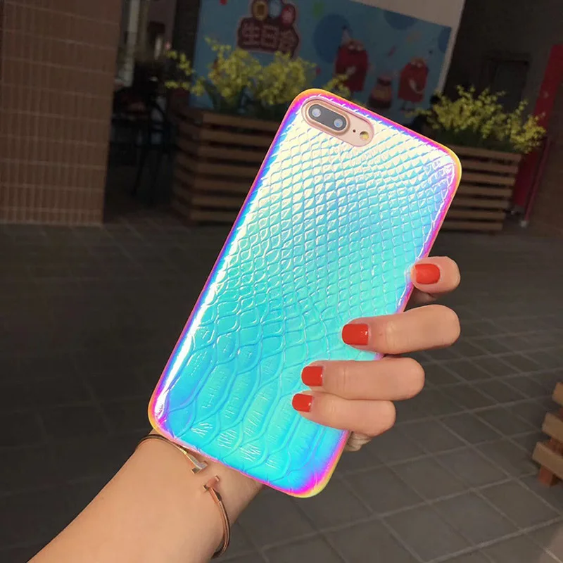 YESPURE 4.7inch Colorful Bling Glitter Cellphone Accessories Laser Phone Case for Iphone 7 8 Case Luxury Girls Phone Covers