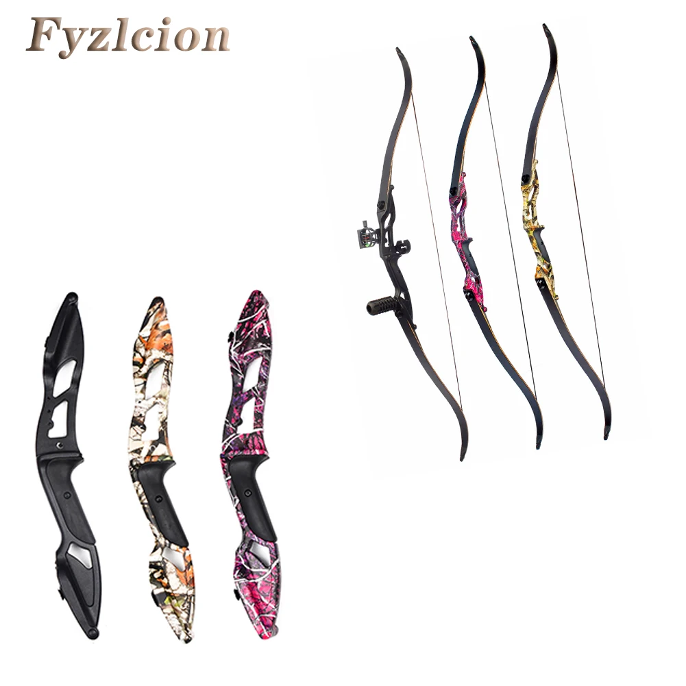 

3 Color 30-50 lbs Metal Riser Recurve Bow 56 inch American Hunting Bow Brace Height 6.75"-7.5"Traditional Long Bow Hunting