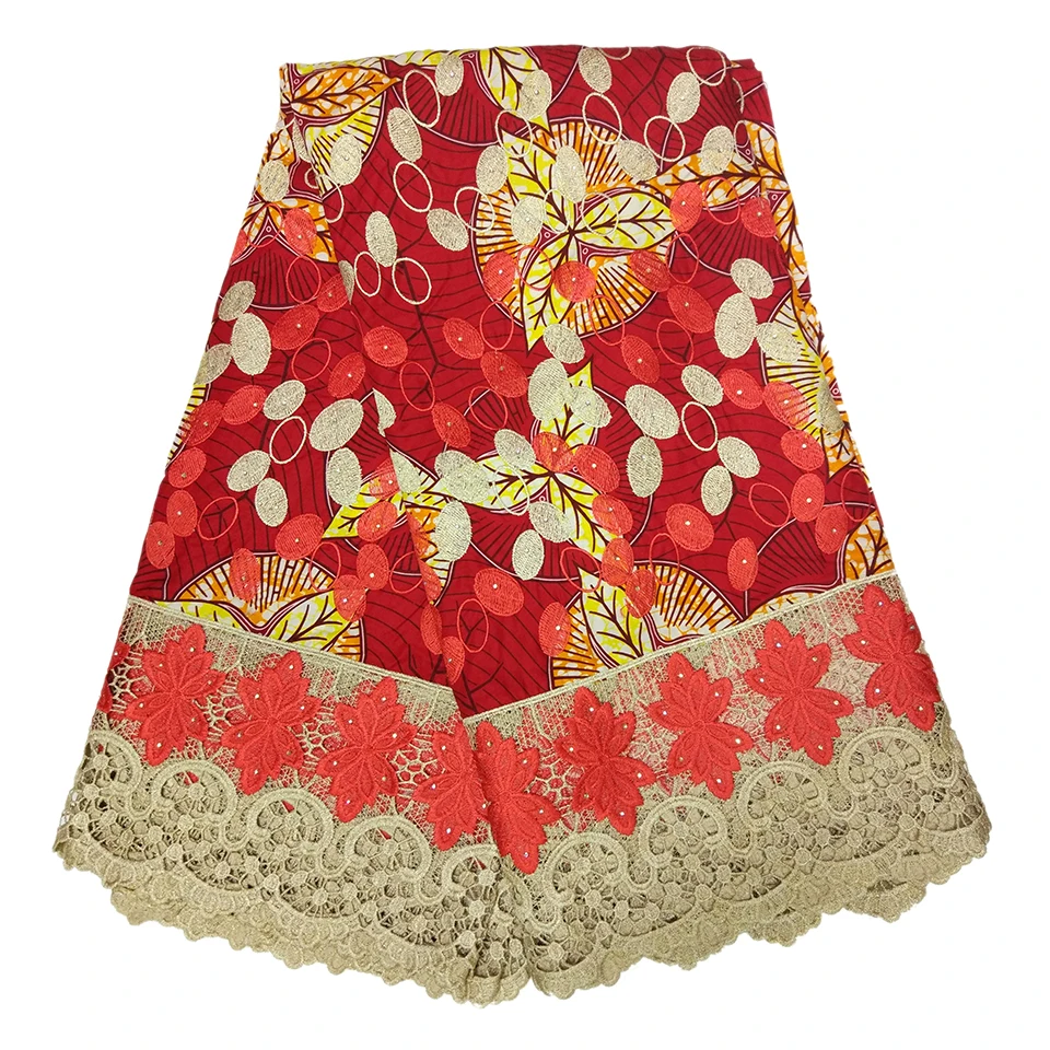 

LBLLW-9 New arrive !High quality African wax lace fabric for dress making 6 yards