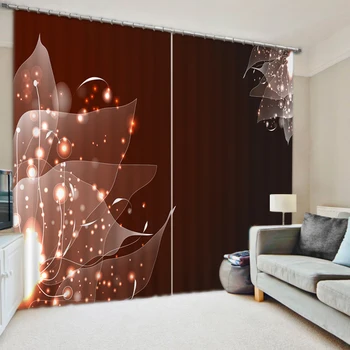 

Home Decor Curtains For Bedroom red pattern 3D Photo Curtains Living room Window 3D Curtains