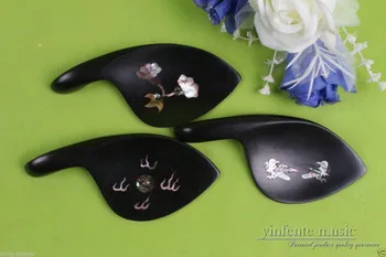 

violin parts&accessories 3pcs nice inlay ebony violin Chin rest High quality