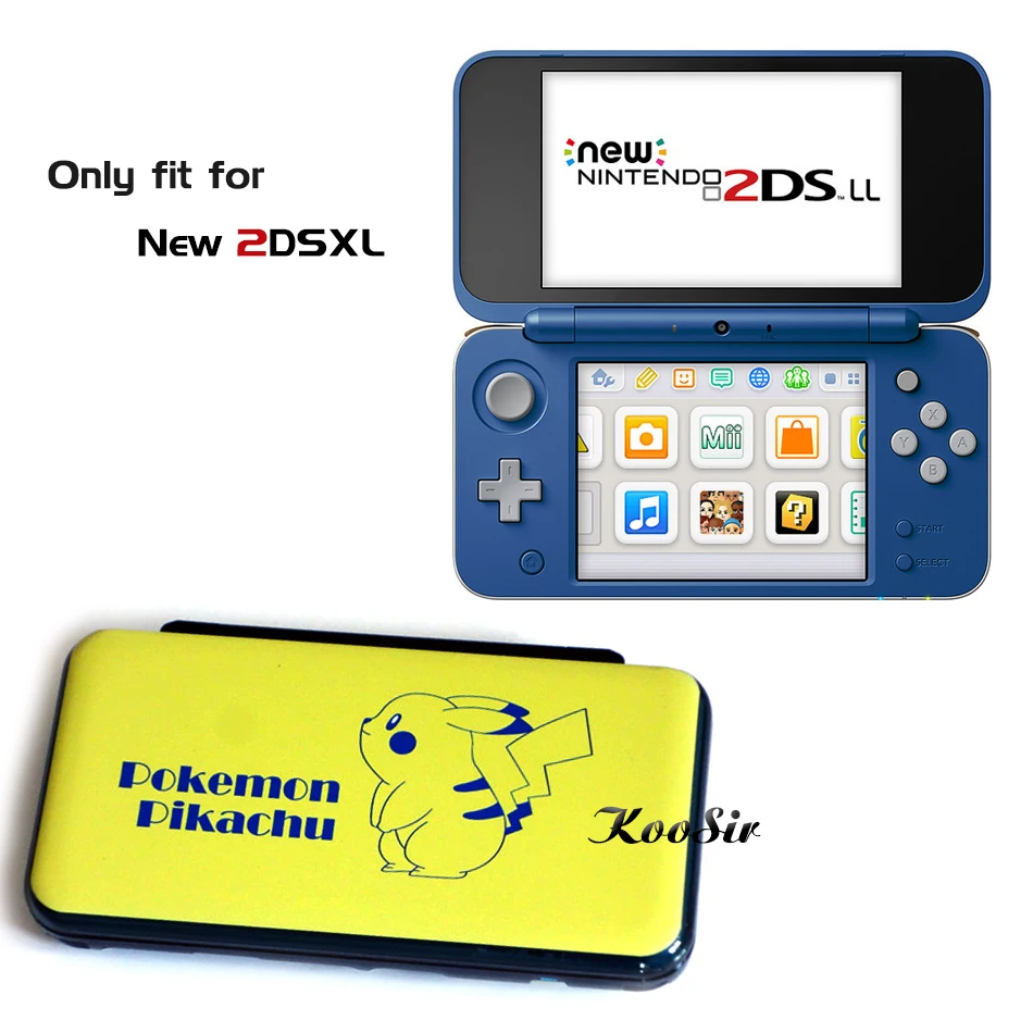 2DS LL/XL аксессуары шаблон чехол Pokeball пикачус защитный жесткий чехол оболочка кожа для nintendo консоли игры