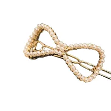 Женская жемчужная шпилька для галстука золотого цвета