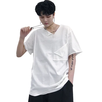 

Fashion Urban Casual Men's Short Sleeves High Quality Handsome Mens Tees Summer New Personality Sleeve Shirt