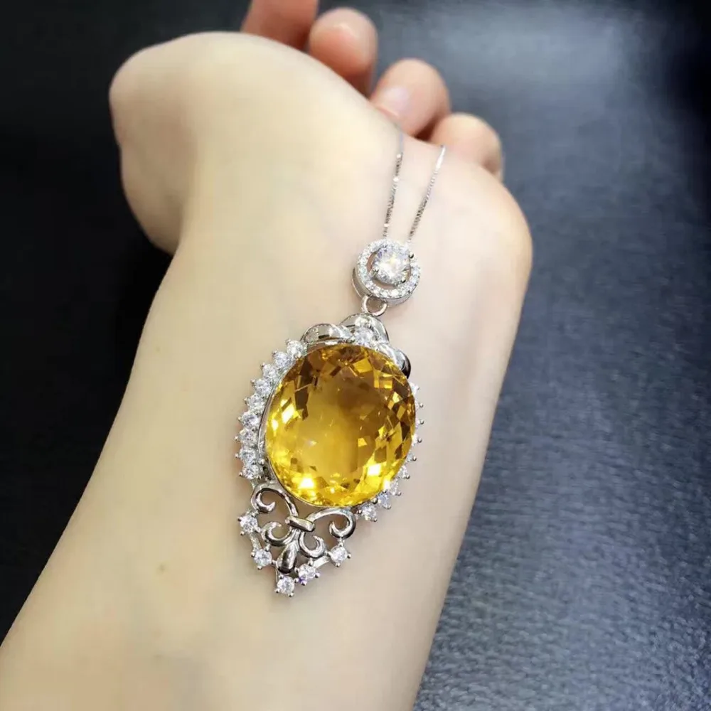 

Collares Qi Xuan_Yellow Stone Fashion Pendant Necklaces_Real Natural Necklaces_Quality Guaranteed_Manufacturer Directly Sale