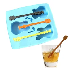 Новый Творческий Силиконовые Ice Гитара Моделирование Системы из Трех Ice Mold Случайный Цвет