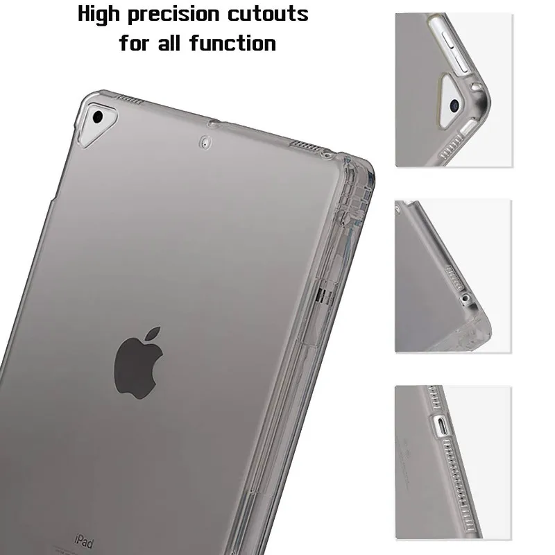

Pencil Holder Case For iPad 9.7" 2017/2018 Luxury Soft Silicon Back Cover Protective Cases For Apple iPad Air 1 2 Pro 9.7 funda