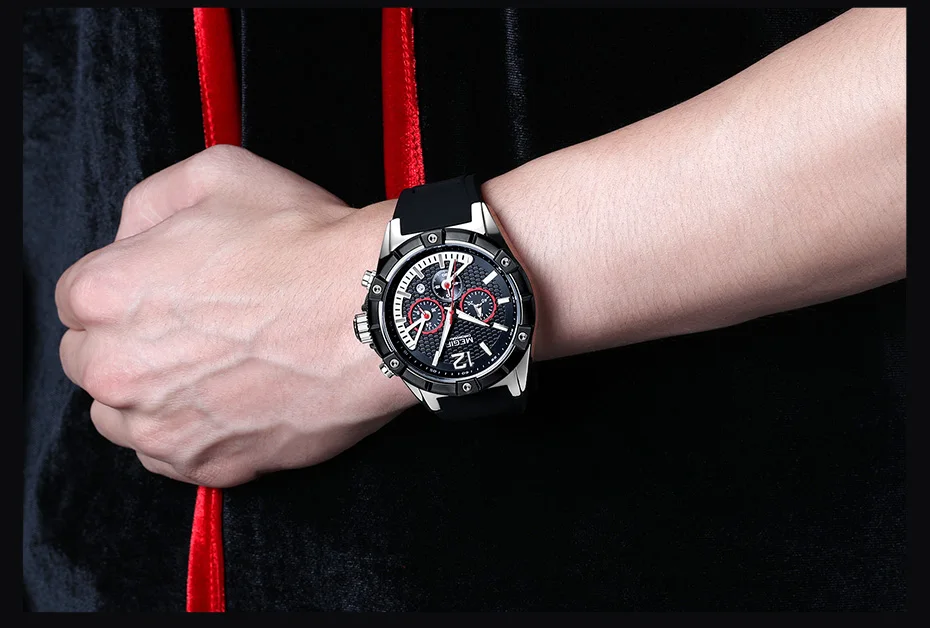 Мужские часы Топ бренд класса люкс MEGIR хронограф силиконовые спортивные часы время водонепроницаемые мужские военные кварцевые наручные часы для мужчин