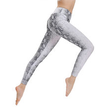 NORMOV Fashion Women Leggings Snake Skin Printing High Waist Workout Slim Fit Breathable and comfortable Fitness Legging Women