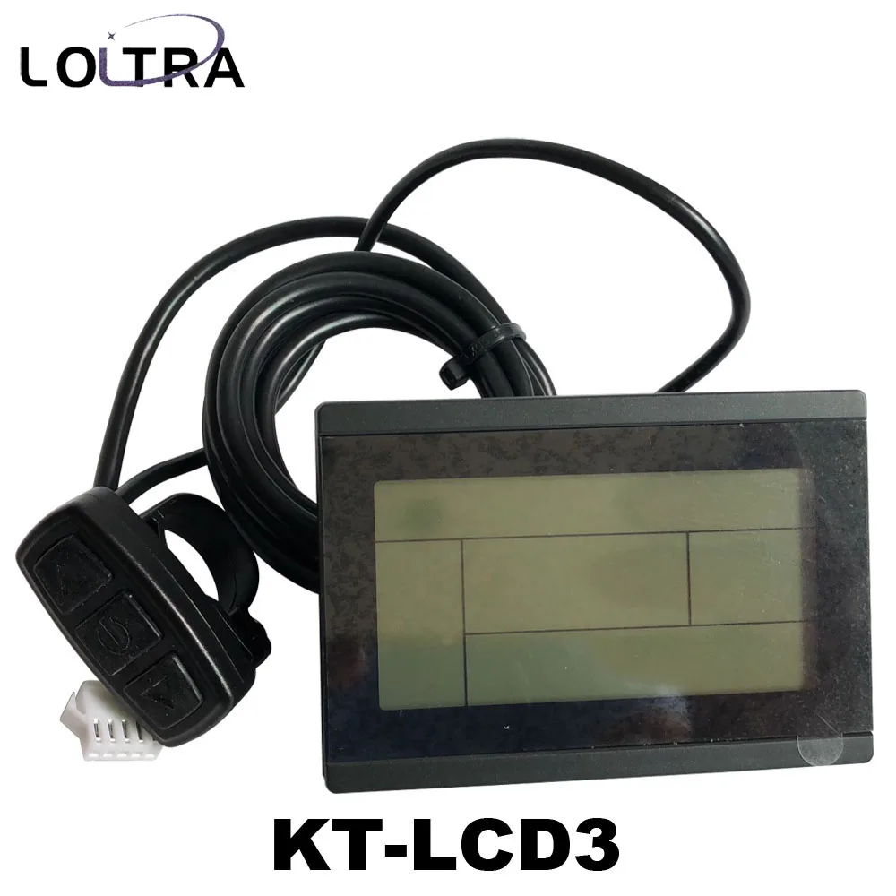 Cheap 24V 36V 48V 60V 72V intelligent KT LCD3 Electric Bicycle Display ebike LCD Bike panel 0