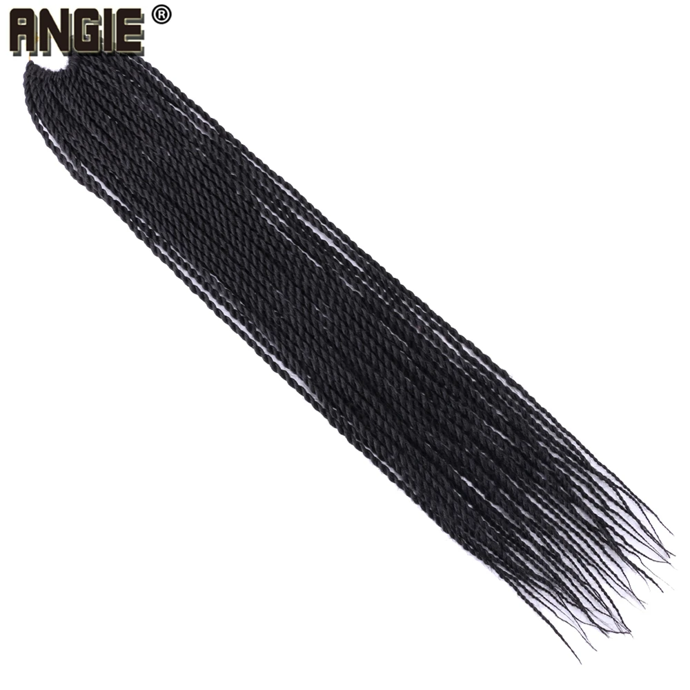 Angie 100 Gram/pack 22 Inch crochet braids Senegalese Twist Hair Braiding 30 Roots/pack Synthetic Hair for Women