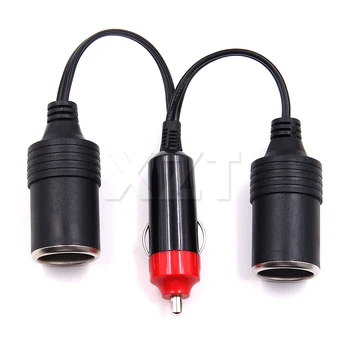 

Newest 2 Ways Triple Car Cigarette Lighter Splitter Female Socket Plug Power Adapter Connector Output 10A