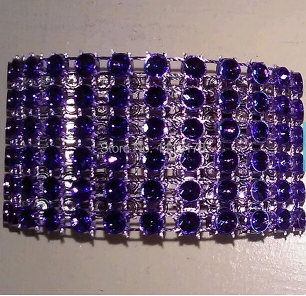 Party Wedding Birthday 100pcs Purple Rhinestone Bling Wedding Napkin