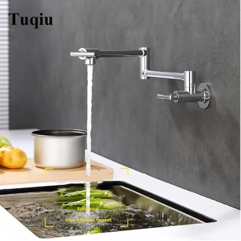 Foldable Kitchen Sink Mixer Tap Brass Black Chrome Finished