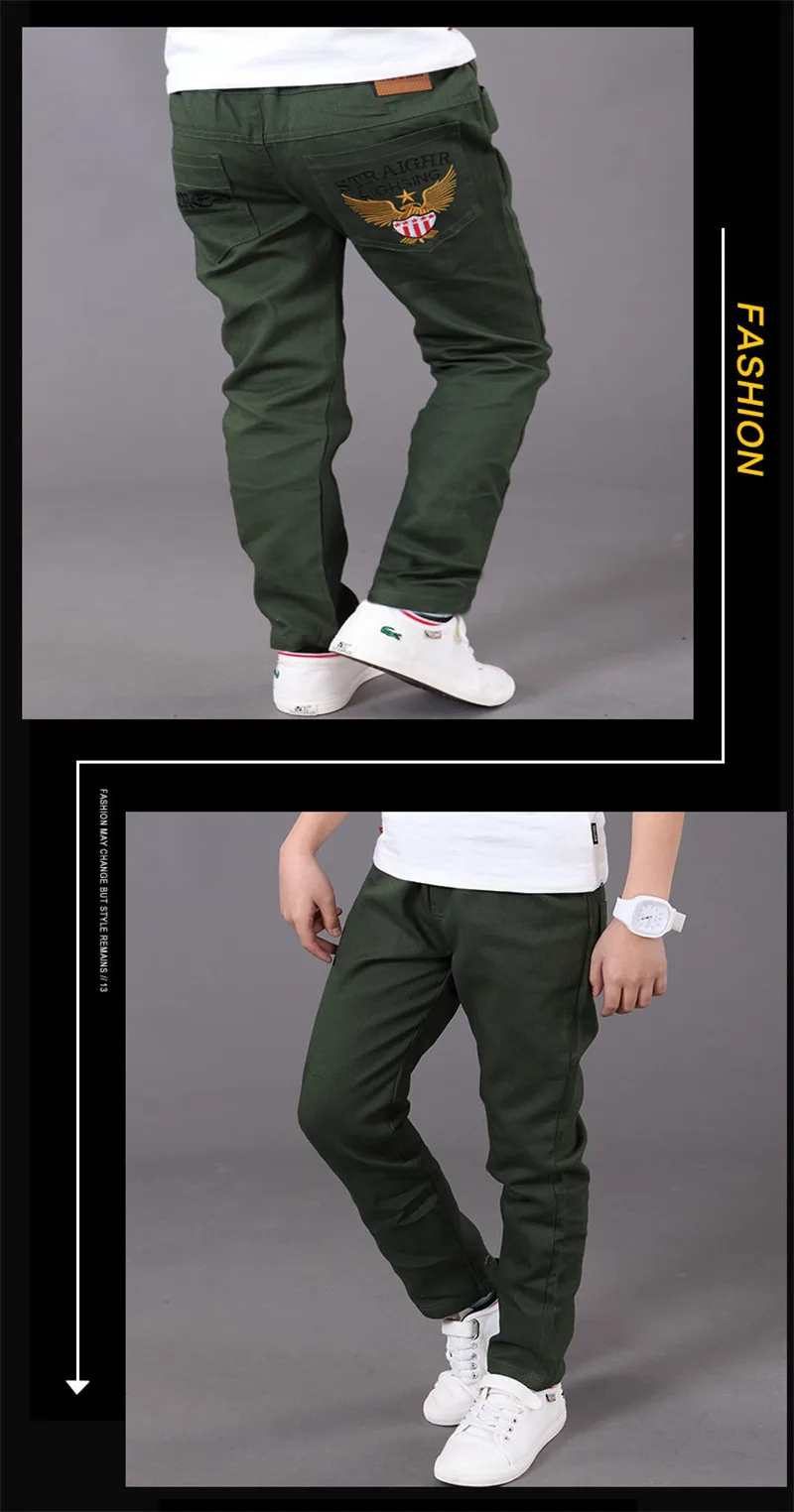 Calças para Meninos Carta Crianças Calças Meninos Calças Roupas 2018 New Hot Algodão Elástico da Cintura Calças Casuais Lápis Crianças Roupas Ds175 14 China boys pants Suppliers
