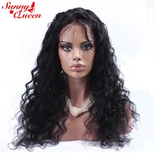 Brazilian Lace Front Human Hair Wigs With Baby Hair 10-24″ Nature Color 130% Density Remy Loose Wave Wig Sunny Queen