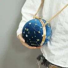 Звездное небо круговая модная Замшевая сумка на плечо ремень на цепочке женские сумки через плечо дамская сумочка женская круглая сумочка# N3