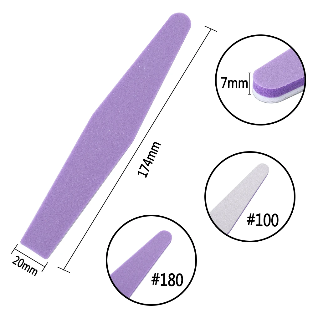 Пилочка для ногтей 100/180 шлифовальная губка буферная двойная сторона профессиональный дизайн пилочка для ногтей полировщик прочный песочный блок полировки Новинка