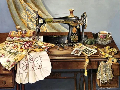 

Cross Stitch Diamond Embroidery,"Vintage Sewing Machine" Patterns Full DIY 5D Diamond Painting Rhinestones Mosaic Decoration