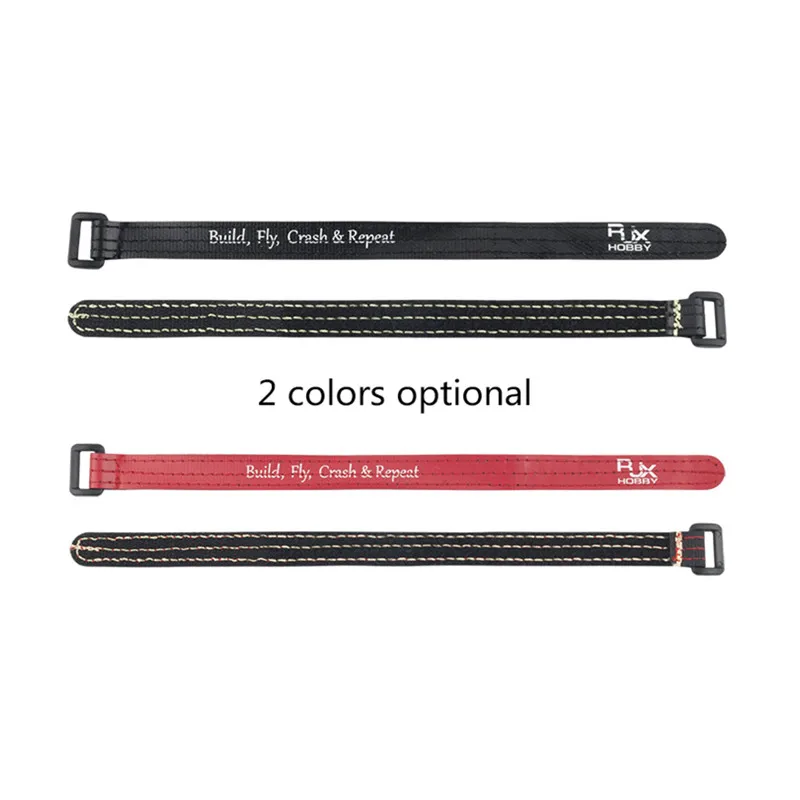 RJX Hobby 30015mm Non-Slip Silicone Battery Straps - 4pcs RedBlack (3)