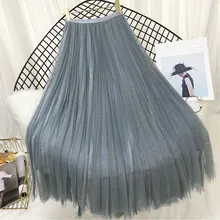 Весенняя женская длинная юбка имперский Высокая талия Женская юбка миди Faldas Mujer Saias модная женская плиссированная юбка