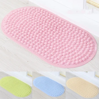 

2019 Fashion Tasteless Pvc Bath Mat Colorful Oval Massage Non Slip Mat Bathroom New Bath Mat Kitchen Floor Suction Massage Mats