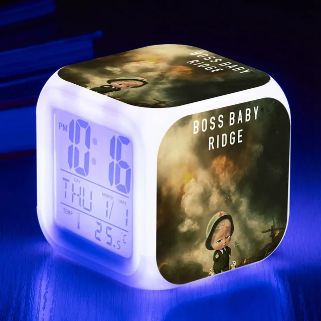 Kids Birthday Gifts Movie The Boss Baby LED Alarm Clock Digital reloj