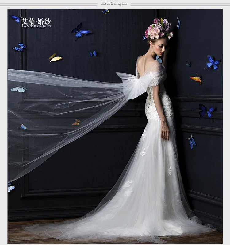 

free shipping casamento bow beading appliques fashionable romantic sexy vestido de novia long wedding Dress 2014 bridal gown