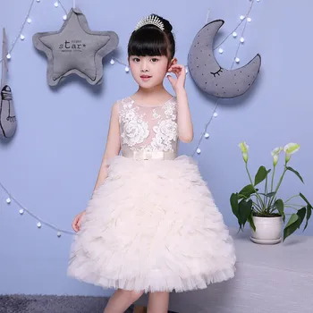 

2019 New Flower Girl Dress For Wedding 2-10 Years Birthday Outfits Children's Girls First Communion Dresses Girl Kids Party X04