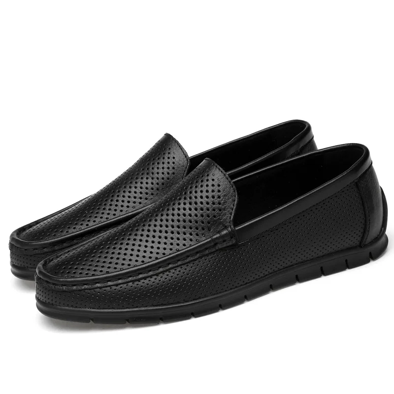 Plana Grande Couro 36 New Ar Homens Para Tamanho Ao 2018 Black Sapatos Caminhada Backcamel Casuais Mocassins white Mens Livre 47 De aPT0O
