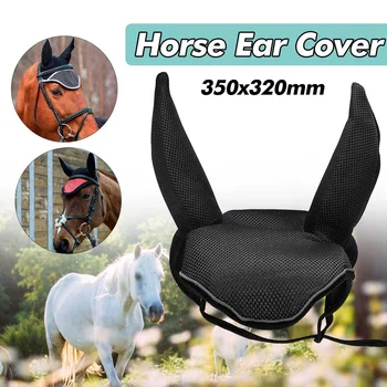

New Horse Ear Cover Horse Equipment Outdoor Equestrian protector Horse Riding Breathable Meshed Ear Net Cover Prevent Insects