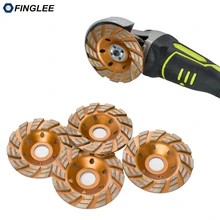 FINGLEE 4inch/100mm inner 22.23 mm Diamond Wheel Disc Bowl Grinding Cup Granite Polishing Tool Marble Tools for Stone,Concrete FINGLEE 4inch/100mm inner 22.23 mm Diamond Wheel Disc Bowl Grinding Cup Granite Polishing Tool Marble Tools for Stone,Concrete
