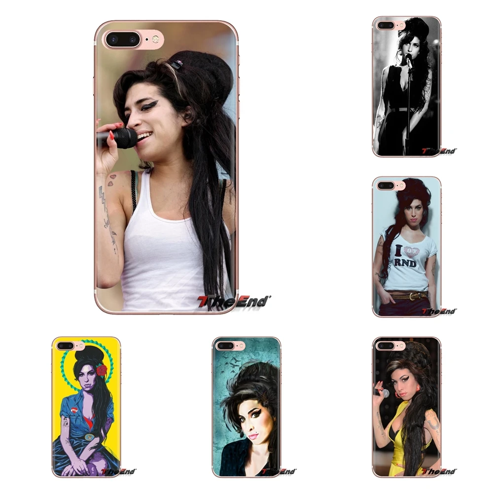 Прозрачные мягкие чехлы для iPod Touch Apple iPhone 4 4S 5 5S SE 5C 6 6S 7 8 X XR XS Plus MAX Amy Winehouse |