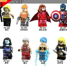 80 шт. PG8127 супер герой Аквамен Алая ведьма Капитан Америка Mockingbird строительные блоки кирпичи подарок детские игрушки