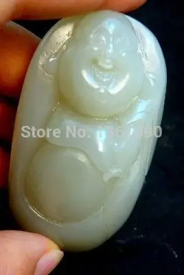 

00323 Nephrite Hetian Jade Ruyi Tree Pendant Carving