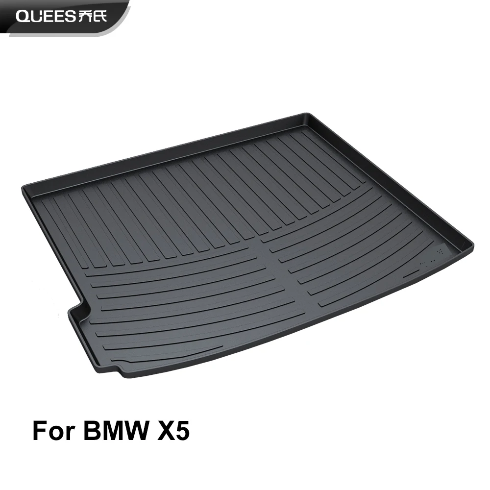 

QUEES Custom Fit Cargo Liner Boot Tray Trunk Floor Mat for BMW X5 E70 F15 from 2006 to 2018