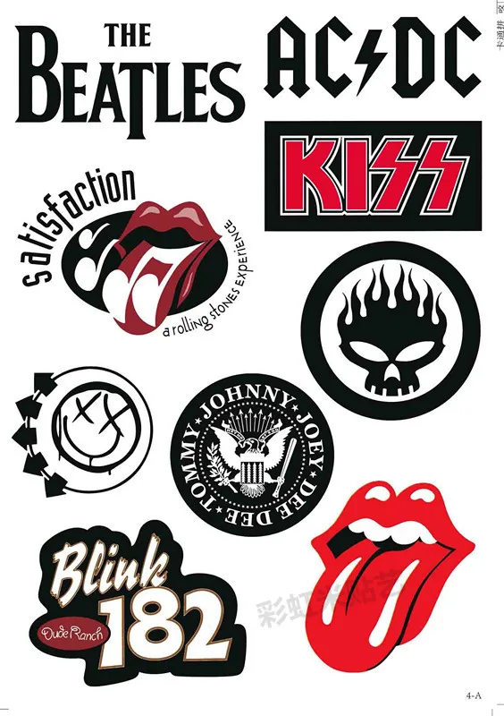 Komputer khusus stiker, Punk stiker stiker, Gitar rock hip