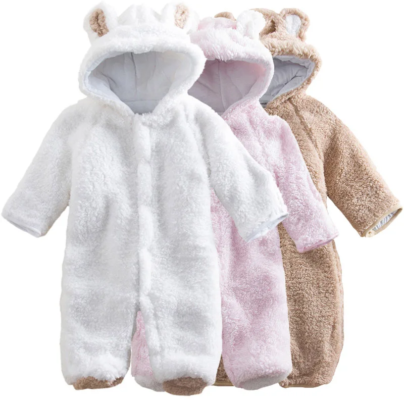 Baby Clothes 2017 Infant Romper Baby Boys Girls Coral Velvet Jumpsuit