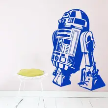 Art Design Star Wars robot Wall Sticker Quote R2 D2 Decal Vinyl Home Decor Kids Geek Gamer Removable Mural Bedroom wallpaper