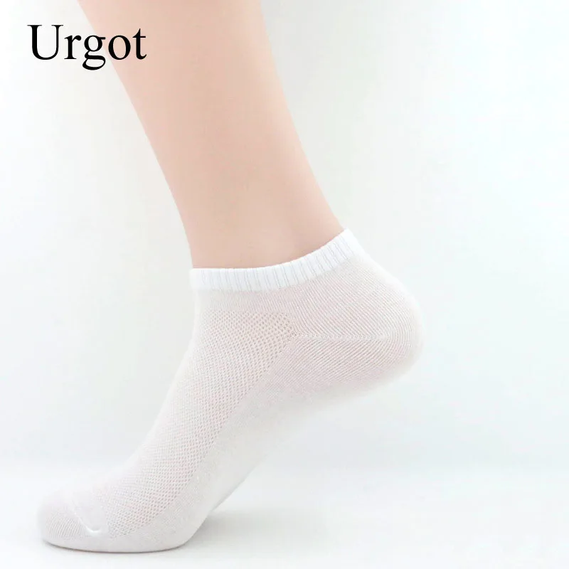 Urgot 5 Pairs Mens Socks Big Large Plus Size 48,49,50 Casual Business Socks Summer Mesh Breathable Cotton Sock Calcetines Hombre